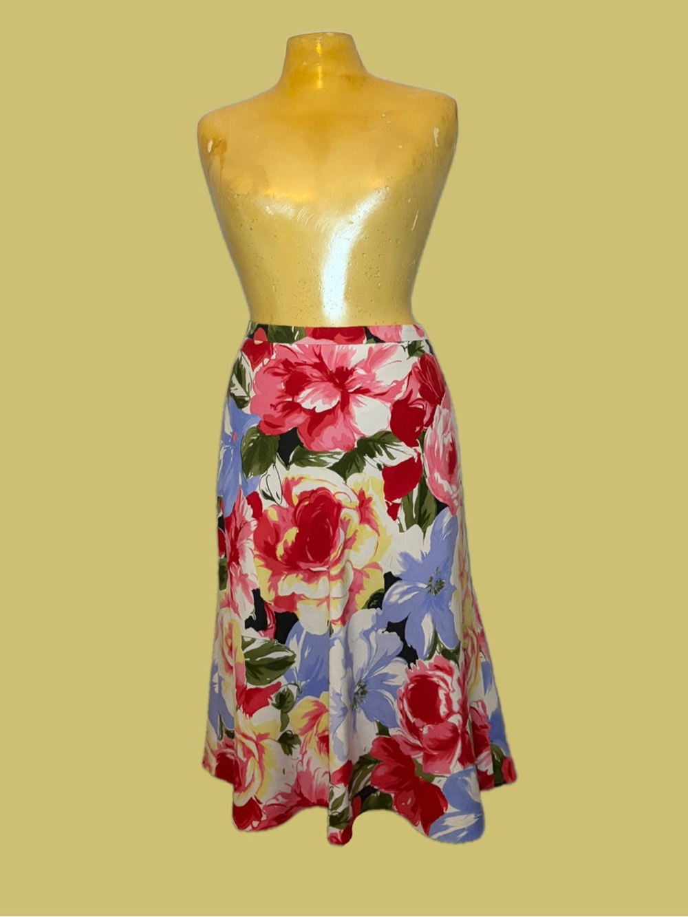 💐Vintage Floral A-Line Midi Skirt💐